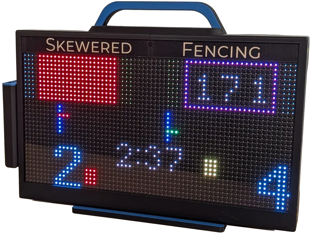 Scoring box showing a late hit